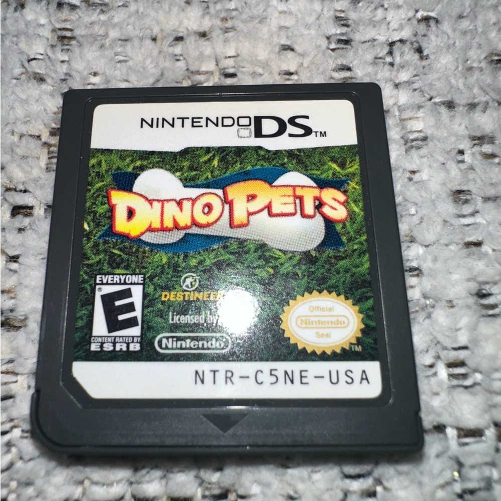 Nintendo DS Dino Pets Game Cartridge with Black and White Label